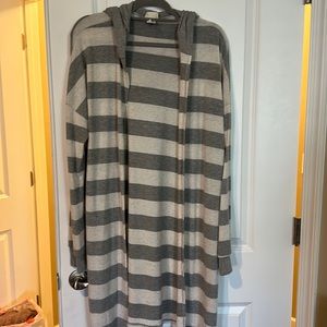 Long striped sweater